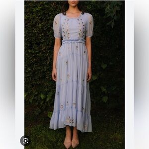 Ivy City Folklore Dress Baby blue size 4 NWT